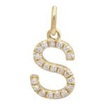 18k Gold  Initial Diamond Charm - Image 19