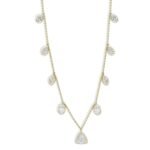 14K Gold  Lab Grown Diamond Multi Shape Necklace