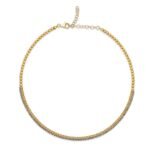 18k金硬质钻石网球颈链