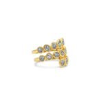 14K Gold  Multi Diamond Shape Bezel Wrap Ring - 图片 3