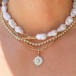 18k Gold Diamond Heart Tennis Necklace - Image 2