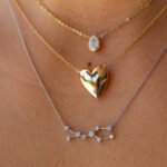 14K Gold  Diamond Pear Lab Grown Necklace - 图片 2