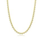 18k Gold Diamond Heart Tennis Necklace