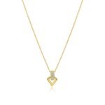 14K Gold Diamond Shaped Necklace - 图片 3