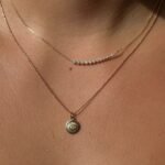 14K Gold Mini Moissanite Diamond Evil Eye Charm - Image 2