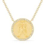 18k Gold Round Moissanite Diamond Zodiac Necklace - 图片 7