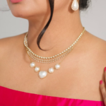 18k Gold Diamond Heart Tennis Necklace - Image 3