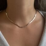 14K Gold  Diamond Square Pattern Necklace - Image 2