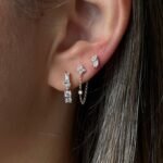 14K Gold Multi Shape Lab Grown Diamond Earring - 图片 2