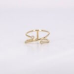 The Karat Store Cross Diamond Minimalist Ring - 图片 3