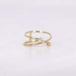 The Karat Store Cross Diamond Minimalist Ring - 图片 4