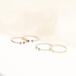 14K Solid Gold Birthstone Minimalist Ring - 图片 4
