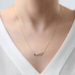 Karat Store 诞生石心形简约项链