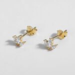 The Karat Store Natural Diamond Crown Stud Earring - Image 3