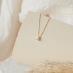 The Karat Store Minimalist Teardrop Natural Diamond Gold Necklace - Image 2