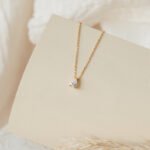 The Karat Store Minimalist Teardrop Natural Diamond Gold Necklace - Image 6