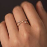 The Karat Store Cross Diamond Minimalist Ring - 图片 7