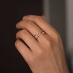 The Karat Store Cross Diamond Minimalist Ring - 图片 2
