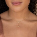 The Karat Store Minimalist Natural Diamond Dangle Necklace - Image 3