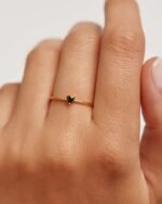 14K 纯金简约心形戒指