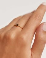 14K Solid Gold Minimalist Heart Shape Ring - 图片 4