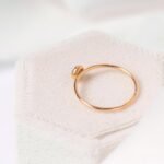 14K Solid Gold Onyx Stacking Ring - Image 9