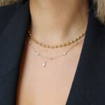 18k Gold Marquise Moissanite Diamond Drop Necklace - Image 3