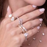14K Gold Emerald Cut Moissanite Diamond Bezel Ring - Image 2