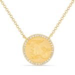 18k Gold Round Moissanite Diamond Zodiac Necklace - 图片 5
