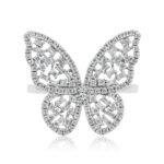 14K Gold  Diamond Butterfly Ring - 图片 4