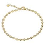 14K Gold  Full Bezel Diamond Bracelet