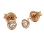 14K Gold Bezel Moissanite Diamond Earring - Image 4