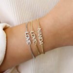 18k Gold Moissanite Diamond Custom Name Cuban Link Bracelet - 图片 2