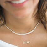 14K Gold Diamond Mama Necklace - Image 2
