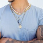 14K Gold Three Line Diamond Pearl Necklace - 图片 4
