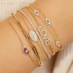 18k Gold Moissanite Diamond Custom Name Cuban Link Bracelet - 图片 3