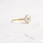 Threaded Ring with Halo, Round Cut Diamond - Image 7
