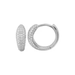 Natural Diamond Dome Huggies - Image 2