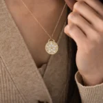 18k Solid Gold Stepping Stone Necklace - 图片 3
