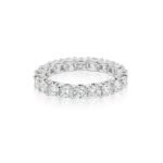 The Karat Store  18k White Gold Moissanite Diamond Eternity Band