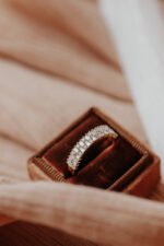 Small Round Natural Diamond Full Eternity Band Ring, 18K Solid Gold Minimalist Ring - 图片 4