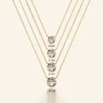 Diamond Bezel Necklace | Natural Diamond Necklace | Diamond Necklace for women - 图片 5