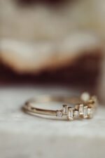 Stepped Baguette and Round Diamond Pattern Band - Image 4