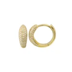 Natural Diamond Dome Huggies
