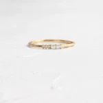 14k Gold Lab-Grown Diamond Morse Code Rings - Image 4