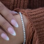 14K White Gold 4-Prong Moissanite Diamond Tennis Bracelet - 图片 5