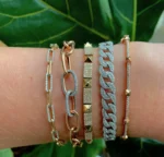 Pyramid Diamond Stud Bracelet - 图片 4