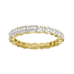 Natural Diamond Half And Half Eternity Band - 图片 3