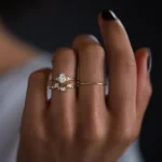 14k Solid Gold Lab-Grown Diamond Bushel Ring - 图片 5