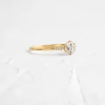 Poppy Seed Ring, 0.41ct. Round Cut Diamond Moissanite Ring - 图片 5